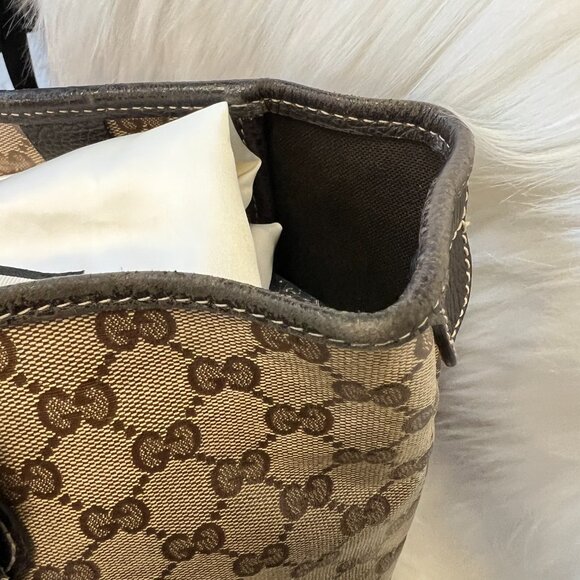 Gucci GG Crystal Coated Canvas Tote Bag - Beige/Brown - Classic Tote Authentic - Picture 15 of 15